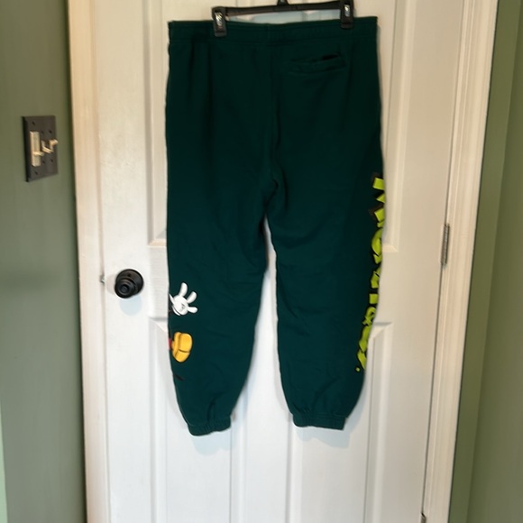 Disney Mickey Green Sweatpants - Picture 2 of 6